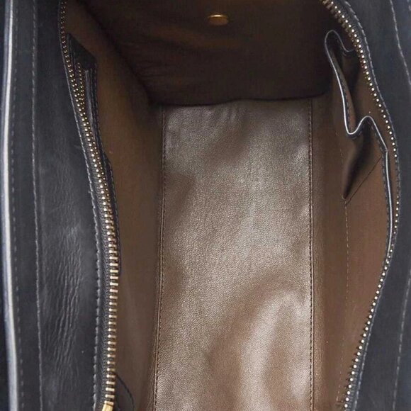 Celine Tri-Color Nubuck and Calfskin Leather Micro Luggage Tote Bag - Picture 9 of 12